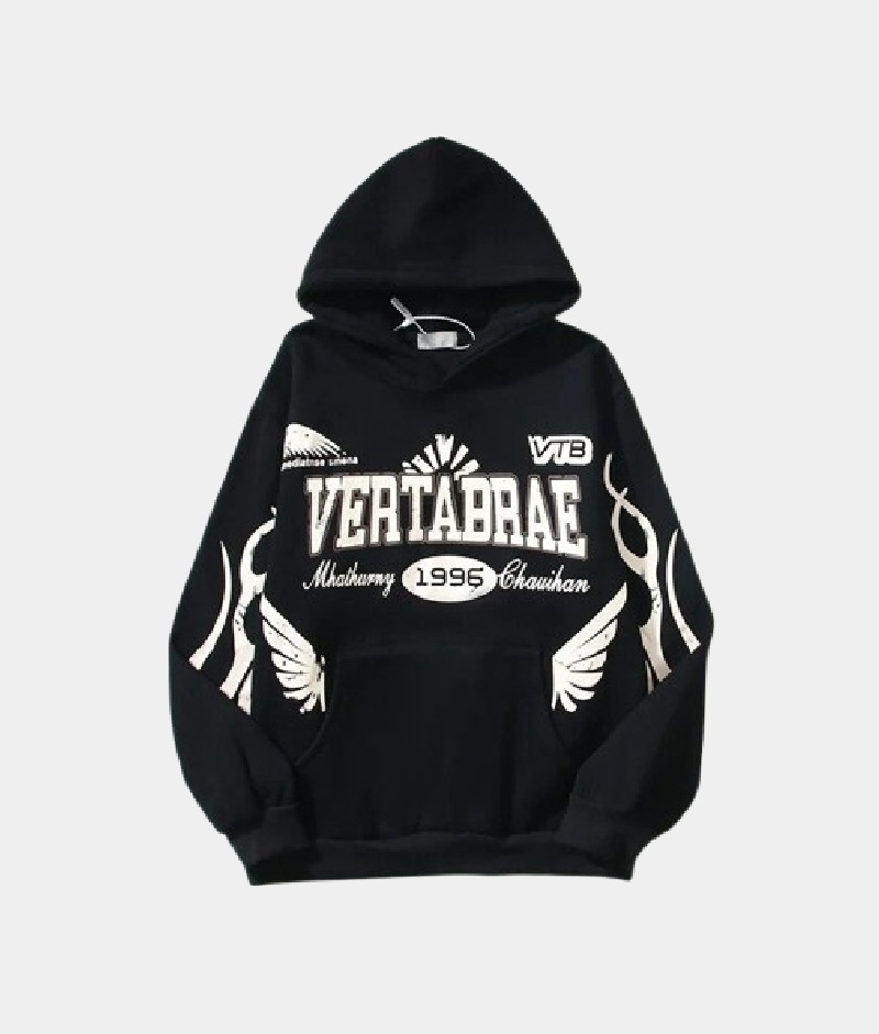 Vertabrae Black Clolor Hoodie