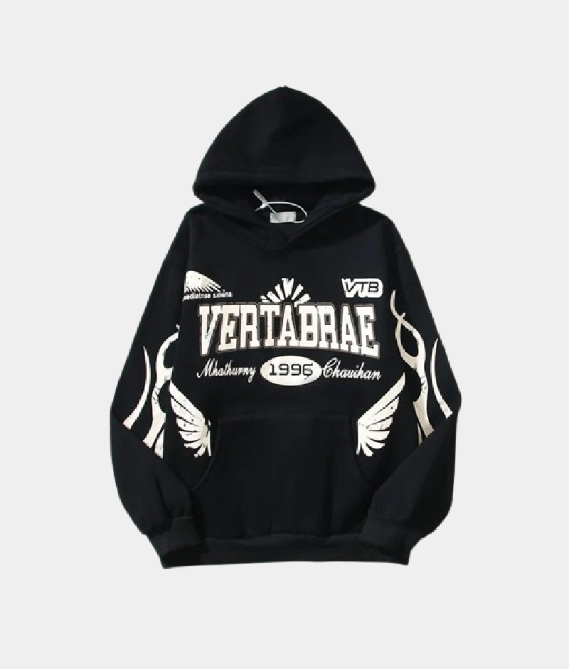 Vertabrae Black Clolor Hoodie