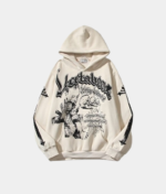 Vertabrae Cream Clolor Hoodie