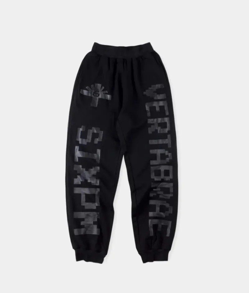 Vertabrae Double Logo Sweatpants Black