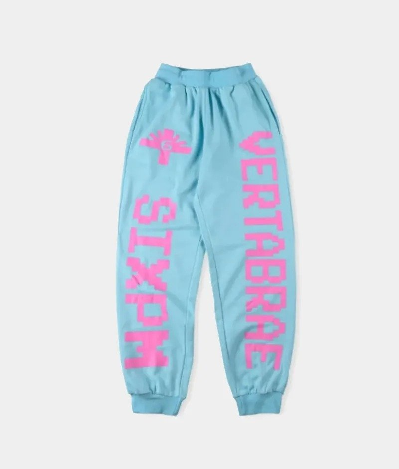 Vertabrae Double Logo Sweatpants Sky Blue