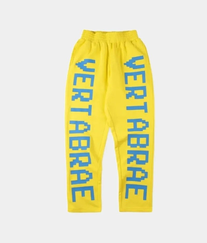 Vertabrae Double Logo Sweatpants Yellow