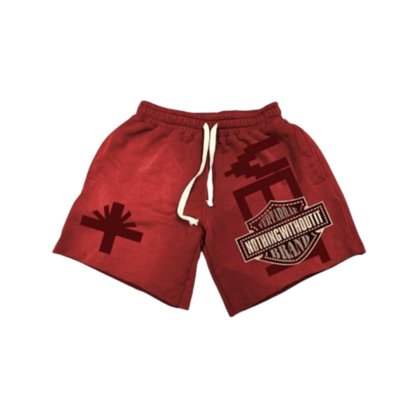 Vertabrae Red Double Emblem Shorts