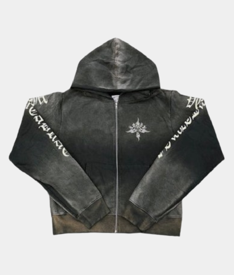 Vertabrae Tattoo Zip up Hoodie