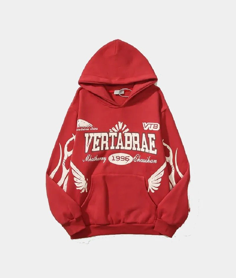 Vertabrae Vert Patch Hoodie Red